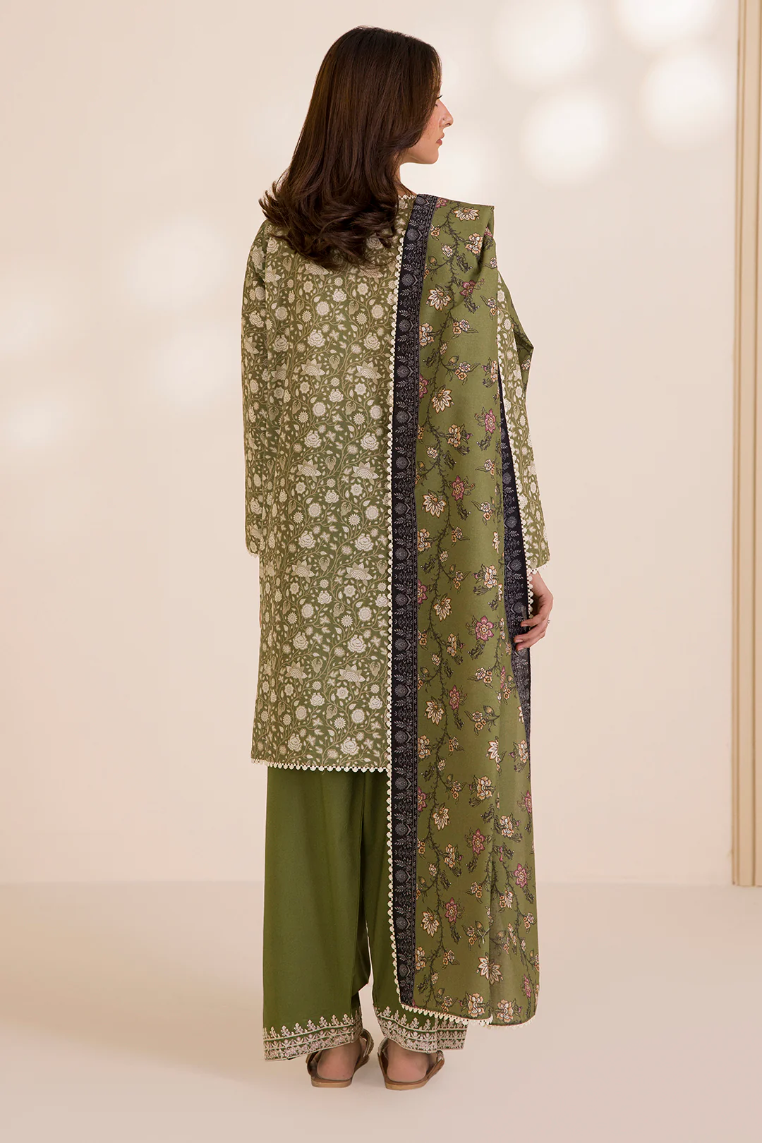 Embroidered Shirt Shalwar Dupatta - 0041 - Image 8