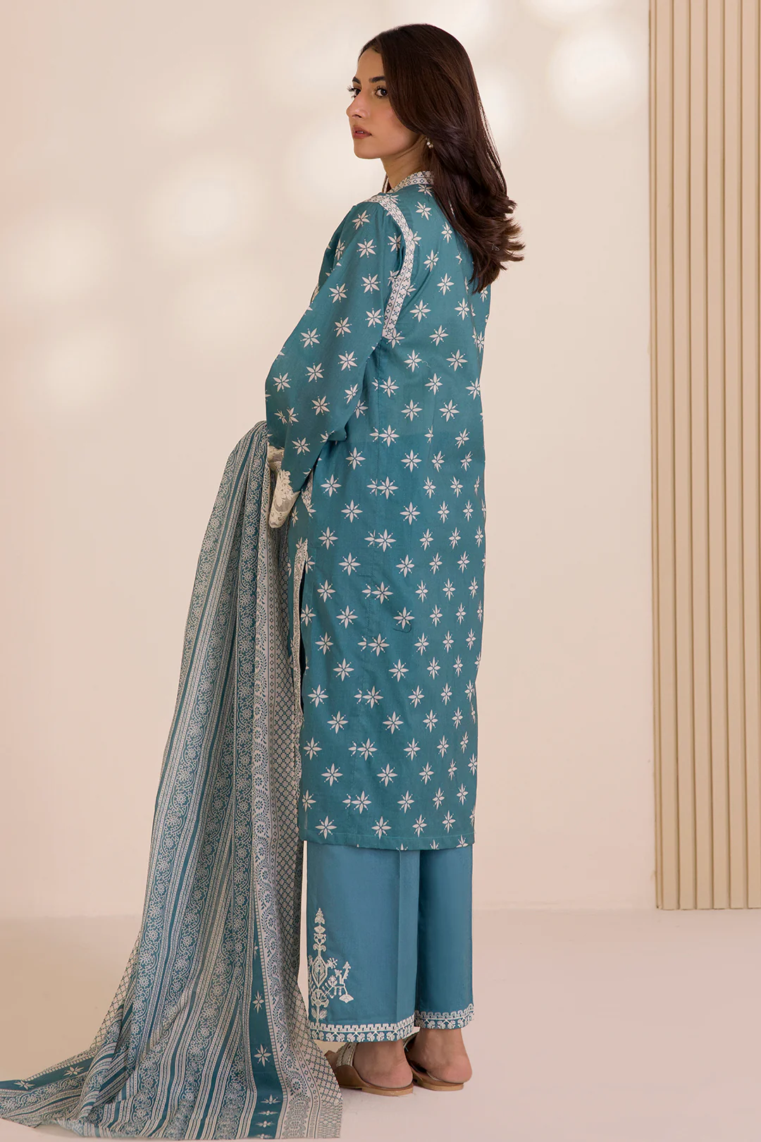 Embroidered Shirt Shalwar Dupatta - 0044 - Image 9
