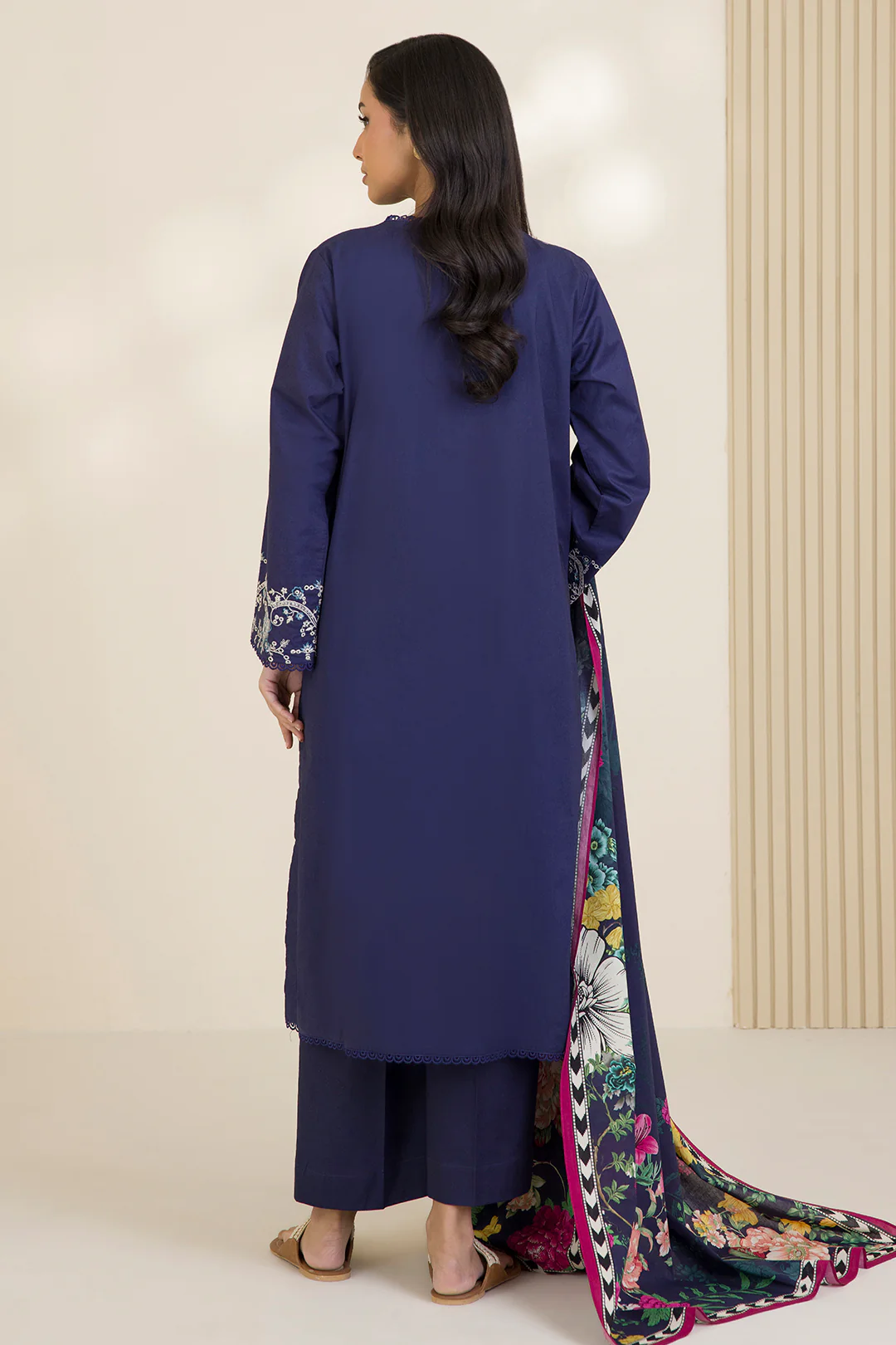 Embroidered Shirt Shalwar Dupatta - 0048 - Image 14