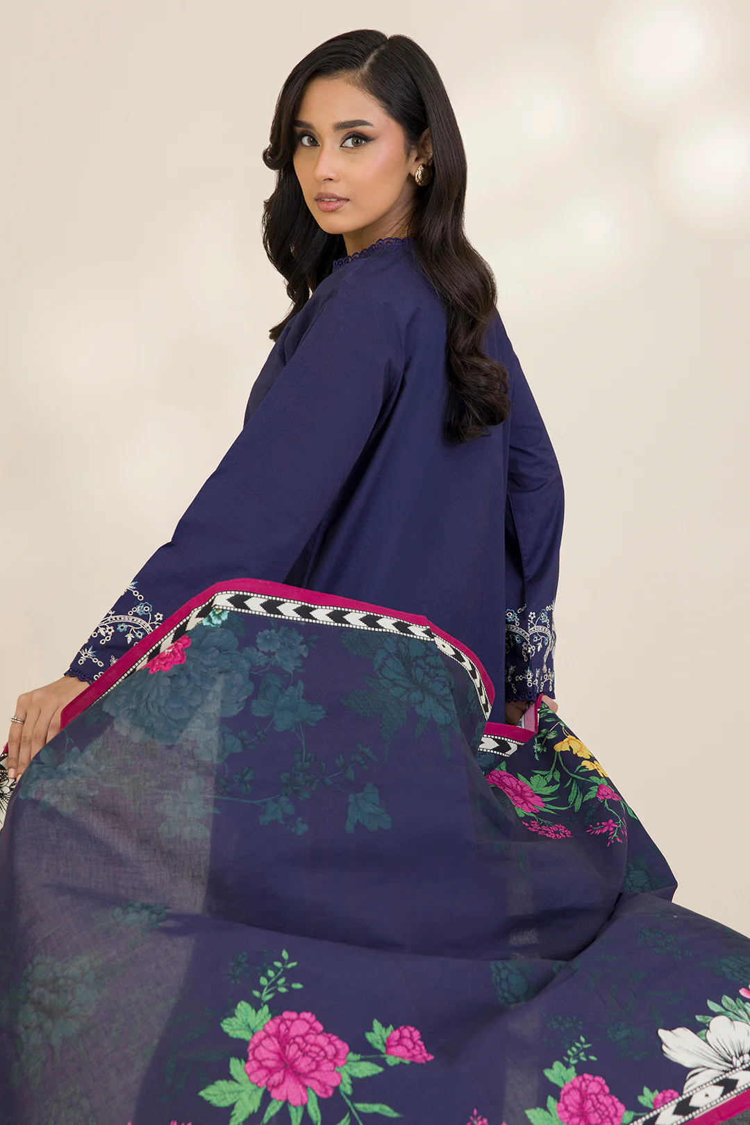 Embroidered Shirt Shalwar Dupatta - 0048 - Image 4