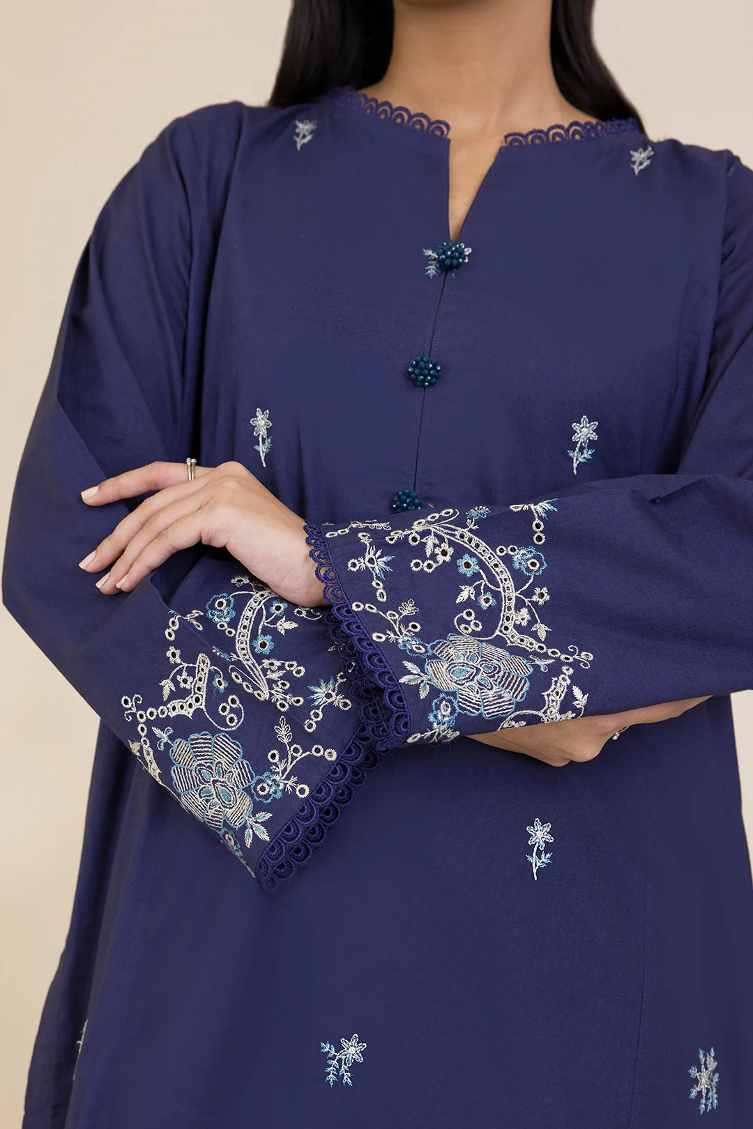 Embroidered Shirt Shalwar Dupatta - 0048 - Image 8