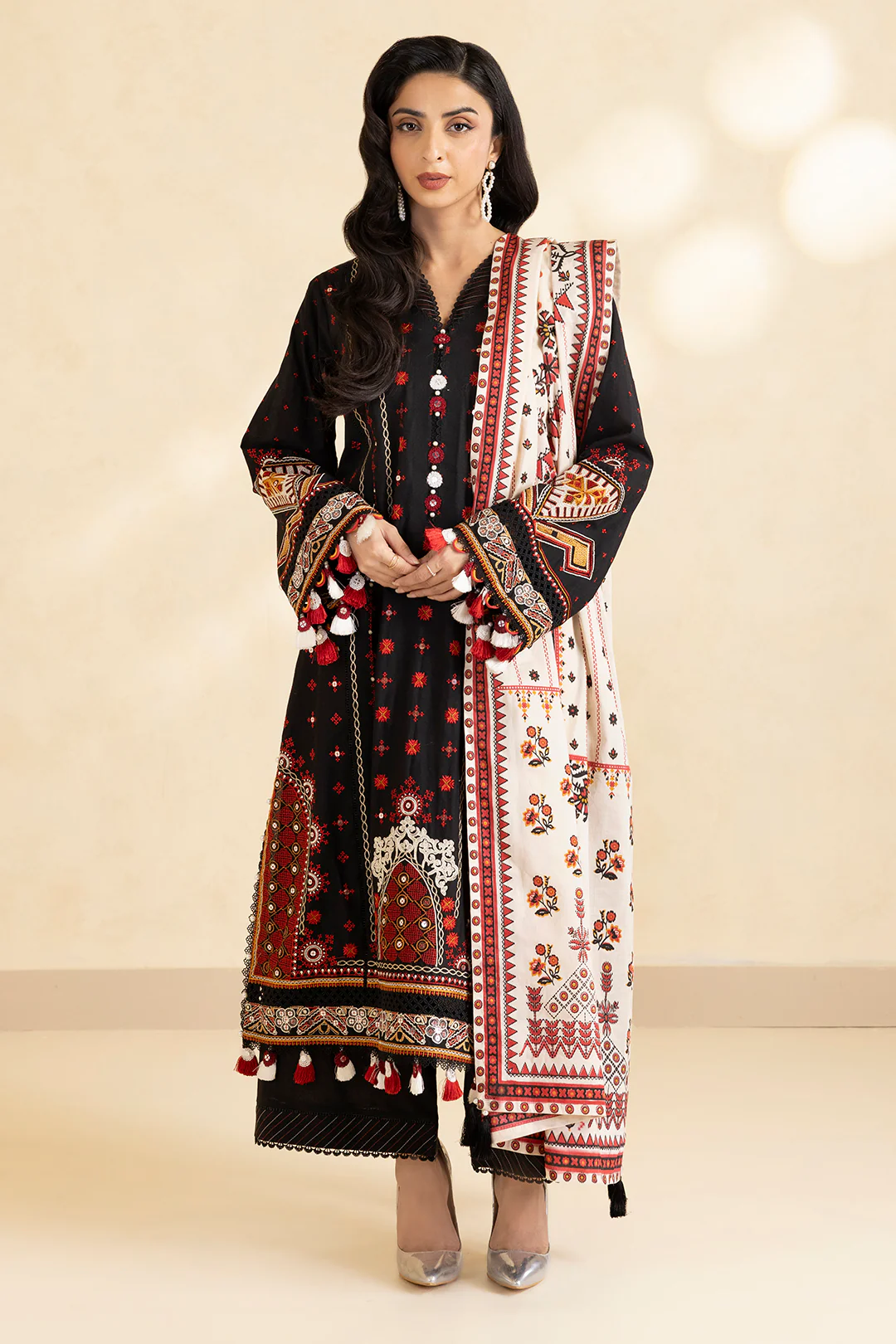 Embroidered Shirt Shalwar Dupatta - 0049
