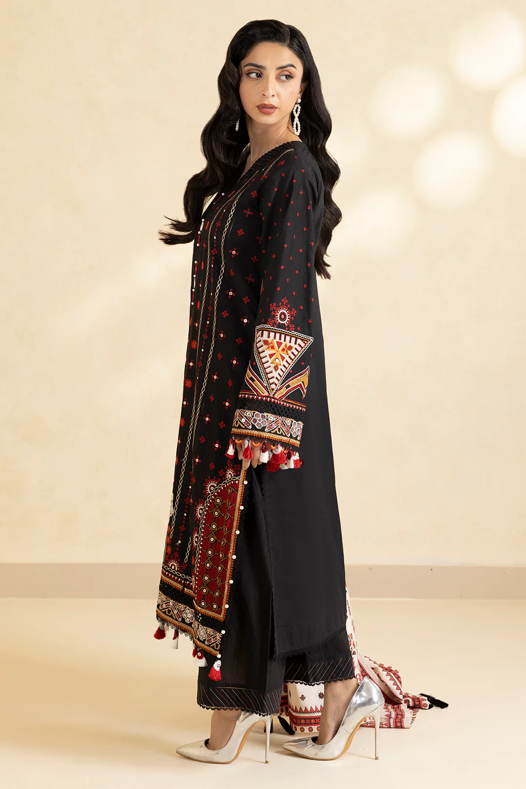 Embroidered Shirt Shalwar Dupatta - 0049 - Image 5