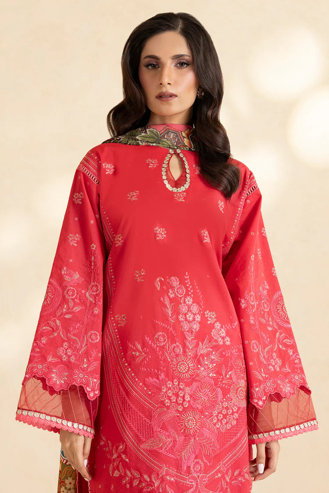 Embroidered Shirt Shalwar Dupatta - 0051 - Image 2