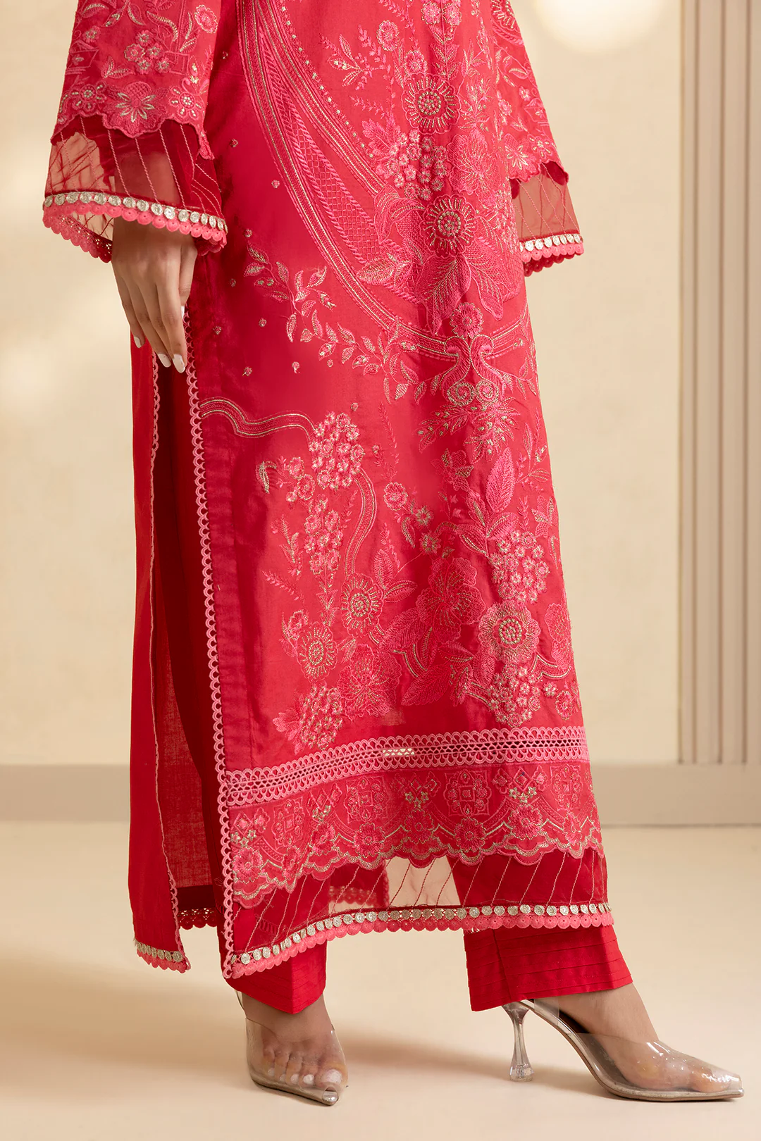 Embroidered Shirt Shalwar Dupatta - 0051 - Image 7