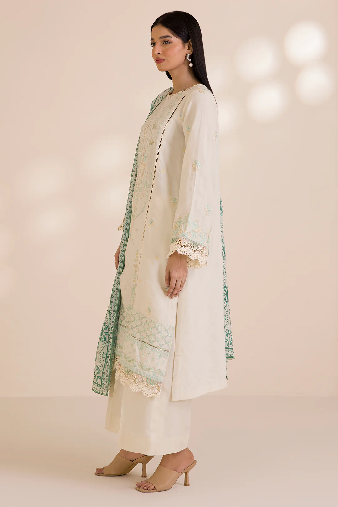 Embroidered Shirt Shalwar Dupatta - 0052 - Image 8
