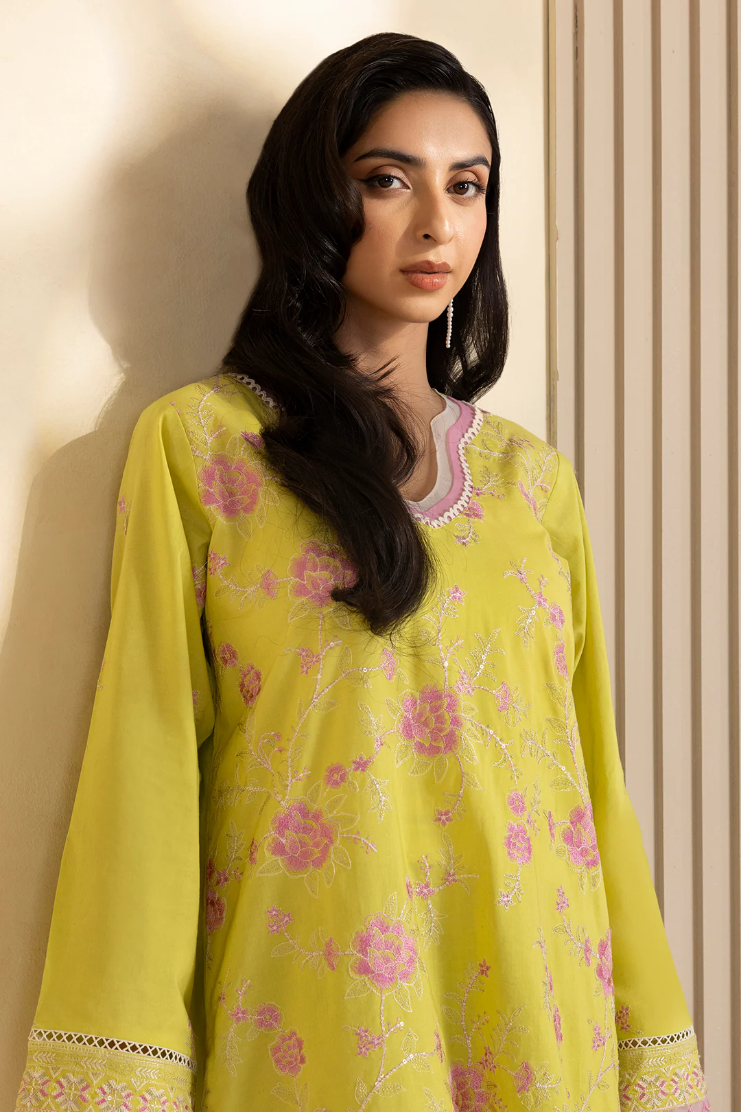 Embroidered Shirt Shalwar Dupatta - 0055 - Image 5