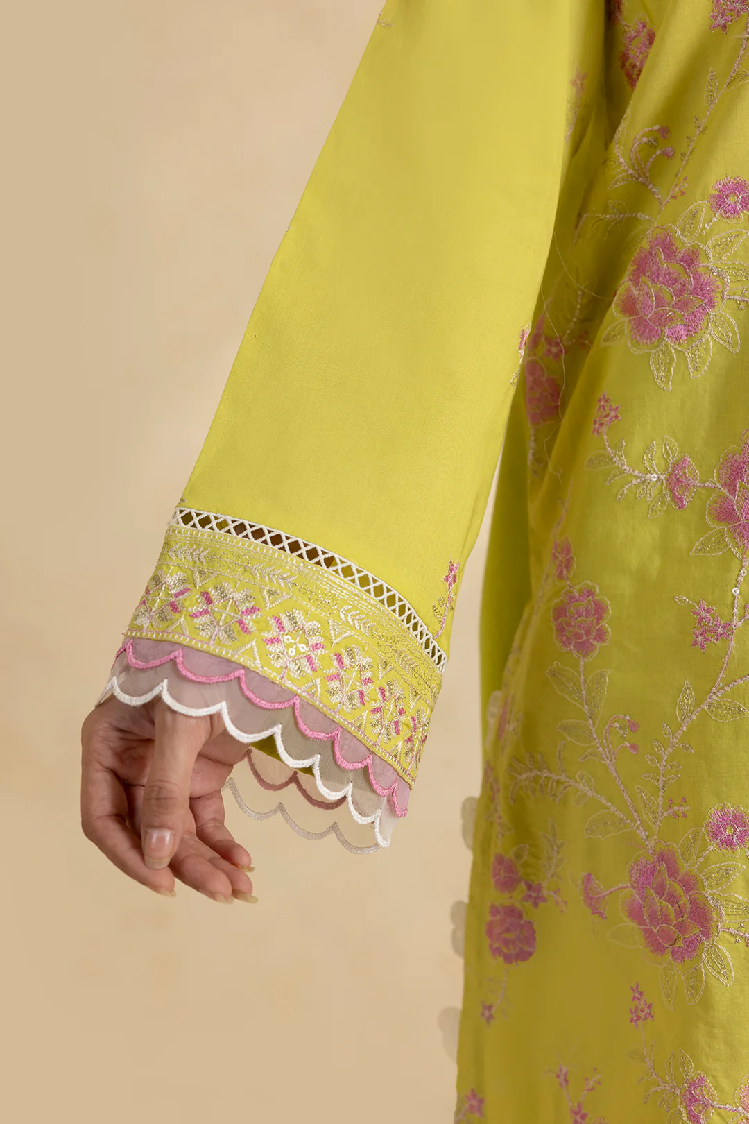 Embroidered Shirt Shalwar Dupatta - 0055 - Image 7