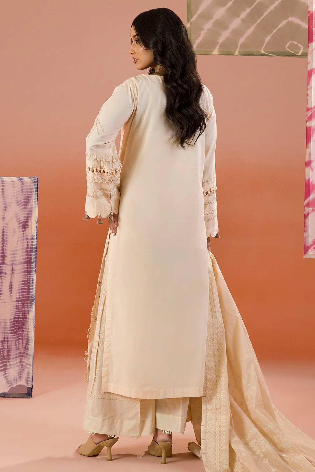 Embroidered Shirt Shalwar Dupatta - 0057 - Image 11