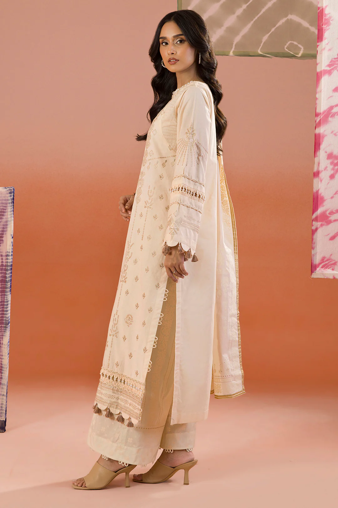 Embroidered Shirt Shalwar Dupatta - 0057 - Image 8