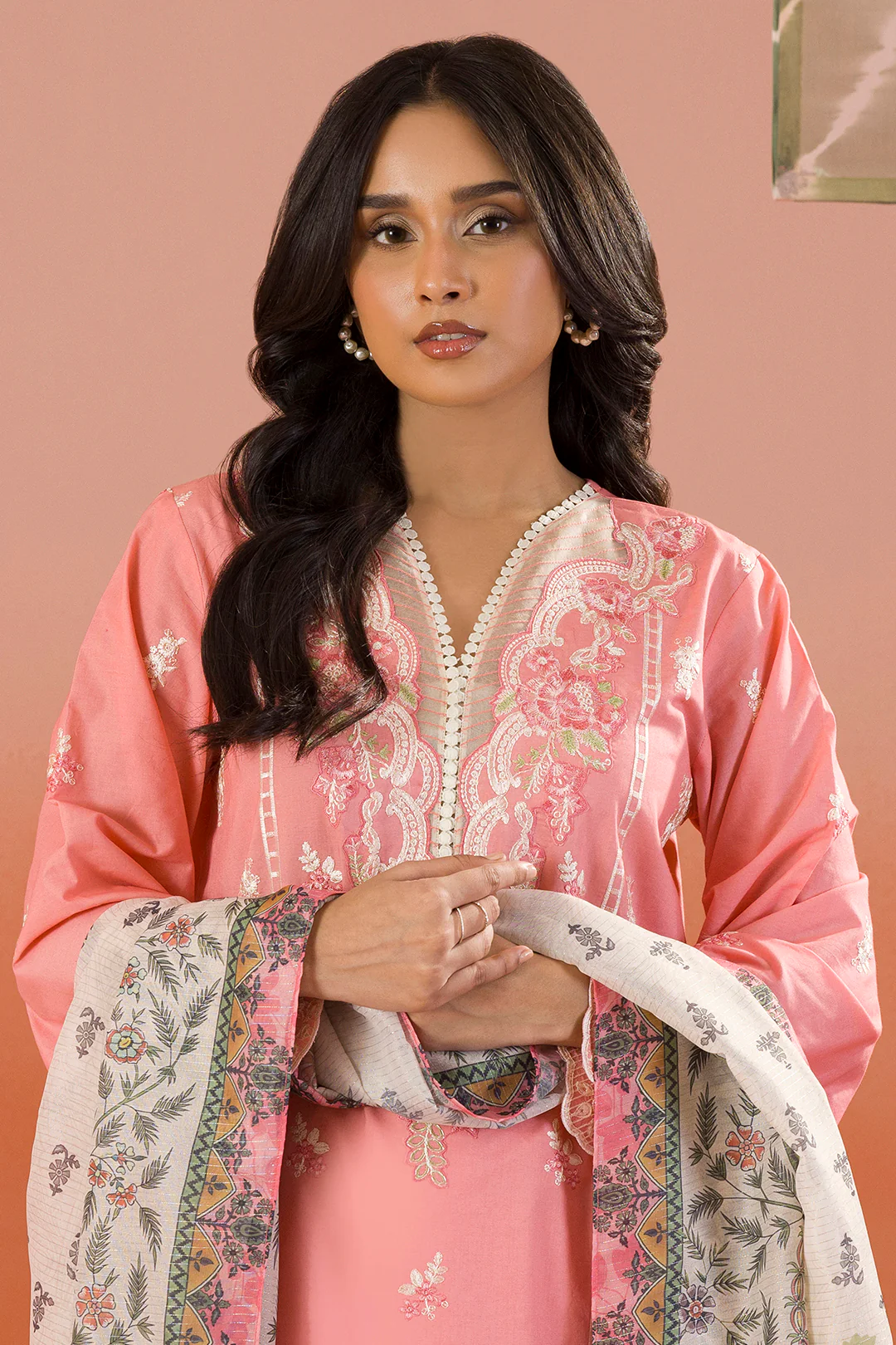 Embroidered Shirt Shalwar Dupatta - 0058 - Image 2