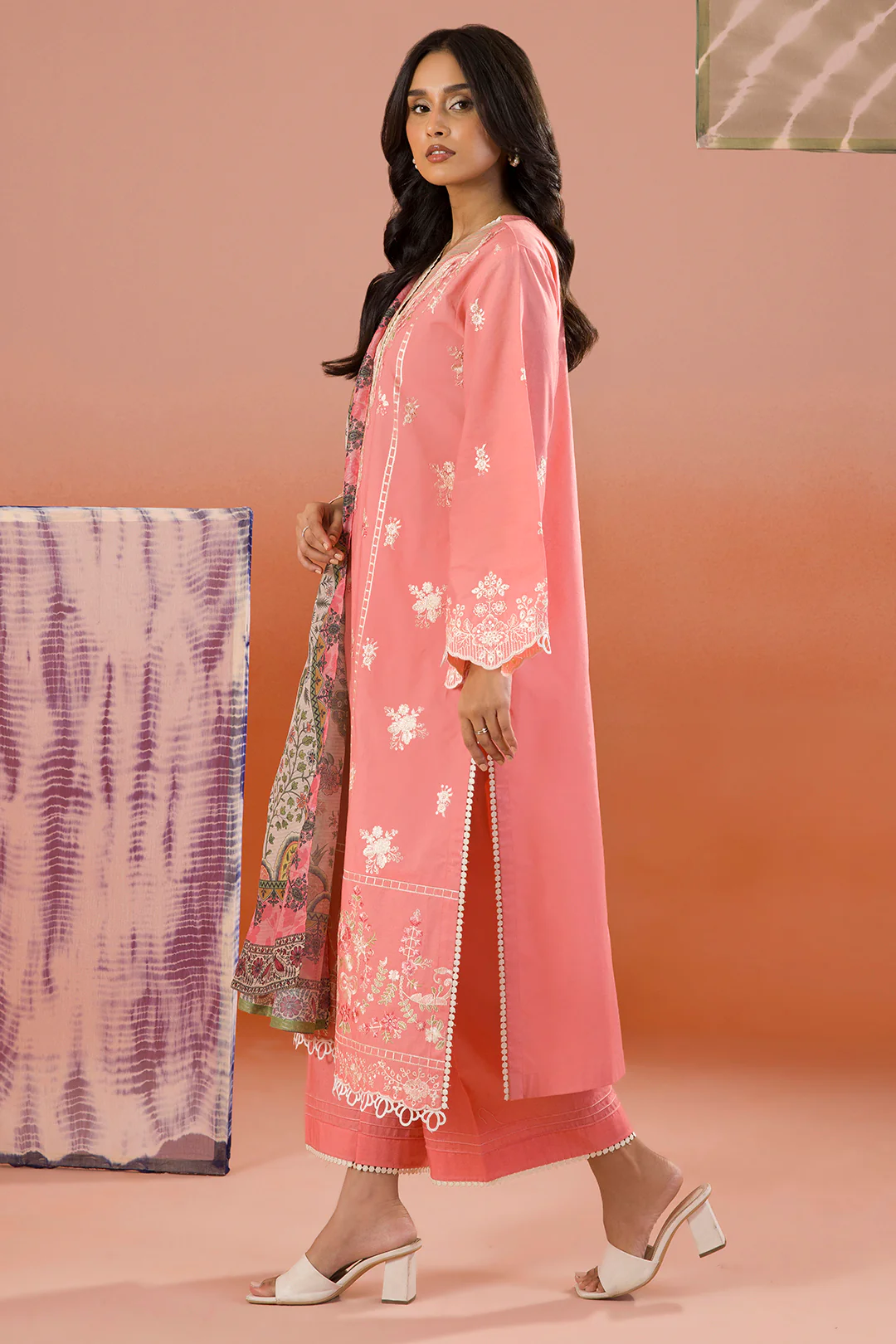 Embroidered Shirt Shalwar Dupatta - 0058 - Image 6