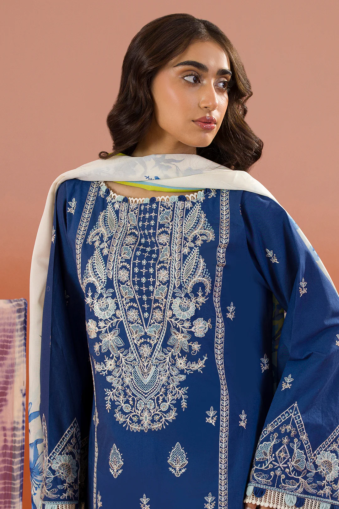 Embroidered Shirt Shalwar Dupatta - 0059 - Image 3