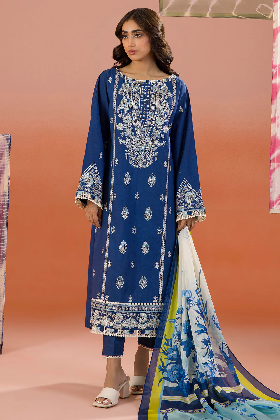 Embroidered Shirt Shalwar Dupatta - 0059 - Image 4