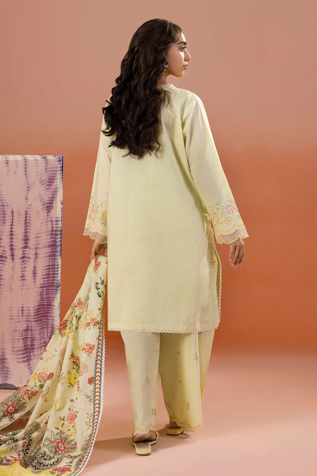 Embroidered Shirt Shalwar Dupatta - 0061 - Image 10
