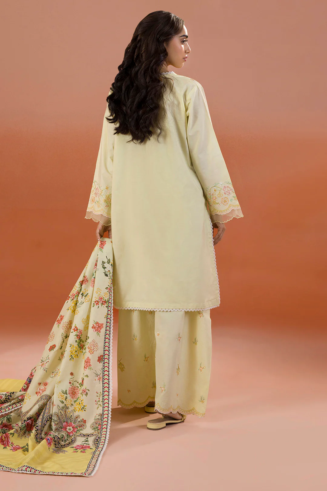 Embroidered Shirt Shalwar Dupatta - 0061 - Image 11