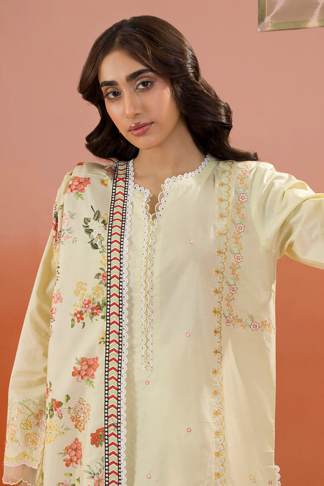 Embroidered Shirt Shalwar Dupatta - 0061 - Image 5