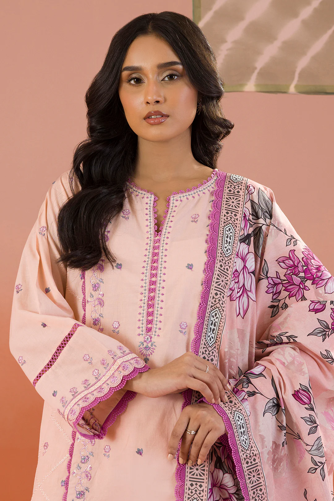 Embroidered Shirt Shalwar Dupatta - 0062 - Image 2