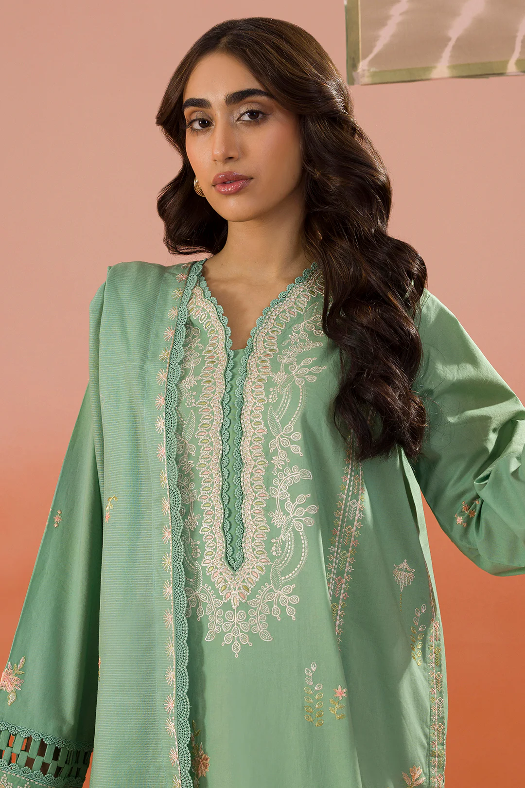 Embroidered Shirt Shalwar Dupatta - 0063 - Image 2