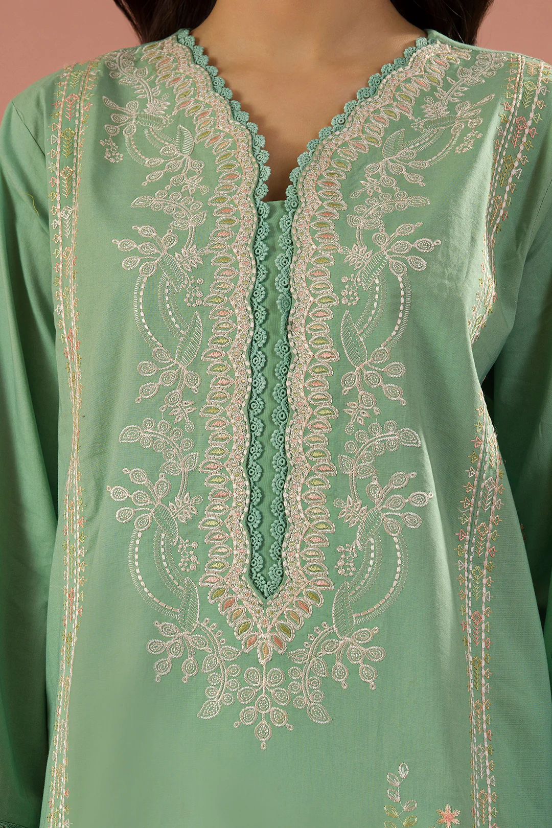 Embroidered Shirt Shalwar Dupatta - 0063 - Image 9