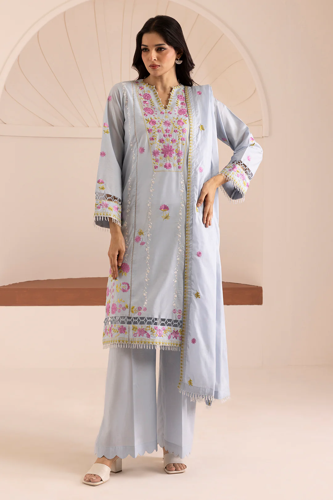 Embroidered Shirt Shalwar Dupatta - 0064