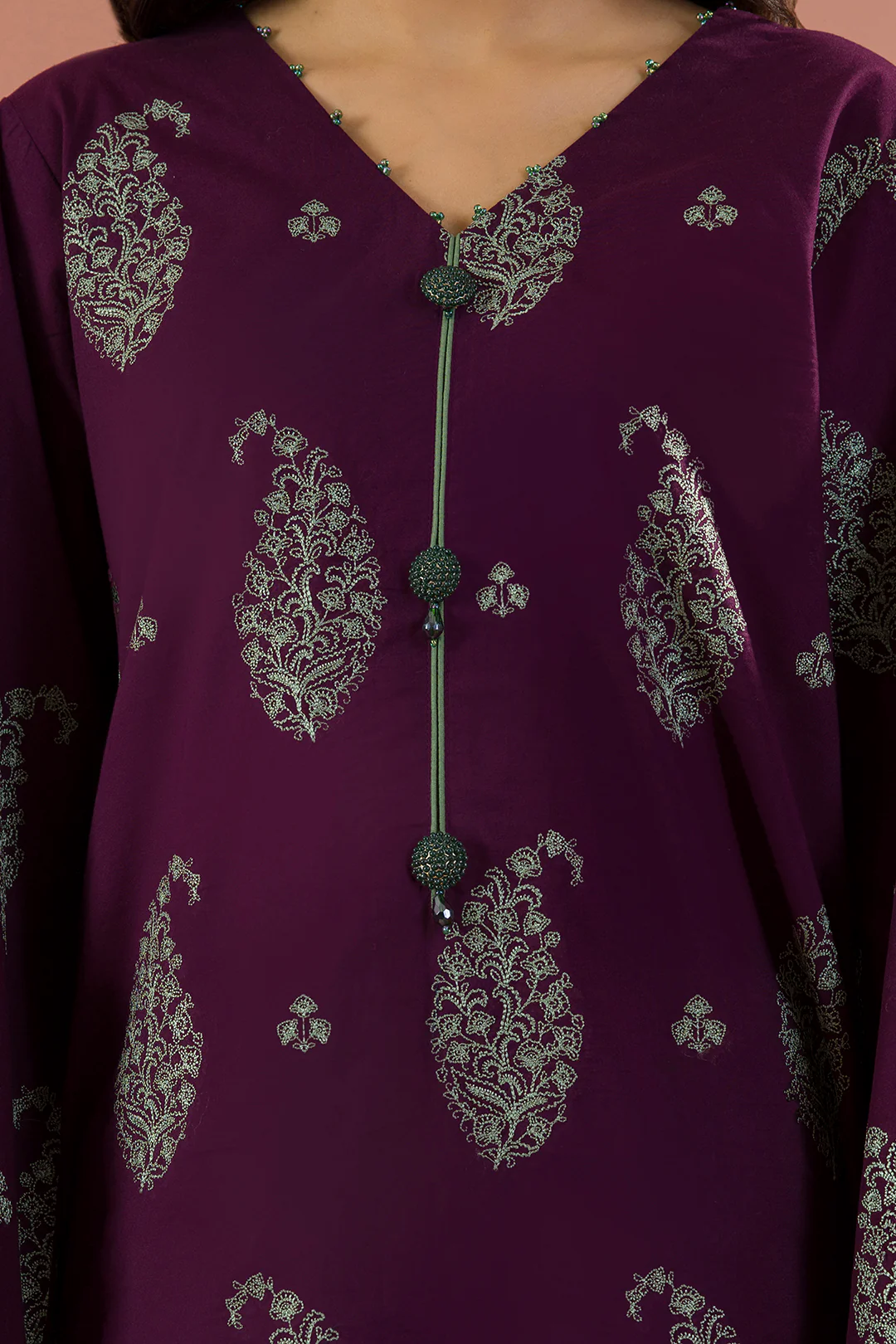 Embroidered Shirt Shalwar Dupatta - 0066 - Image 3