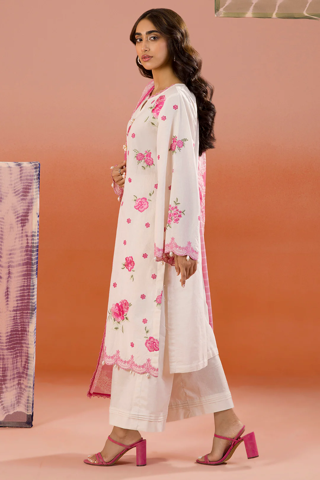 Embroidered Shirt Shalwar Dupatta - 0067 - Image 7