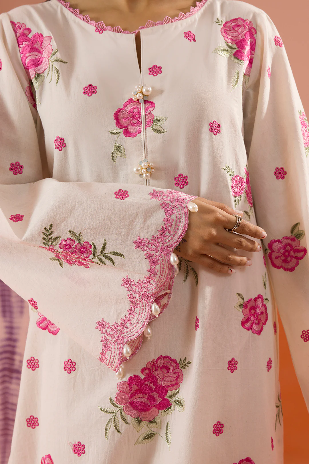 Embroidered Shirt Shalwar Dupatta - 0067 - Image 8