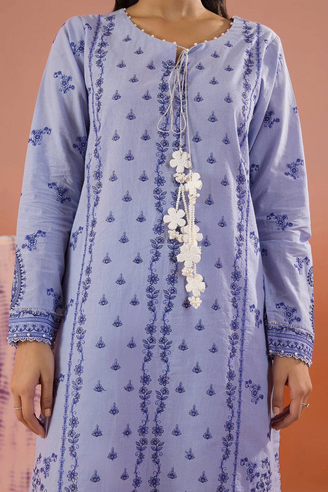 Embroidered Shirt Shalwar Dupatta - 0068 - Image 7