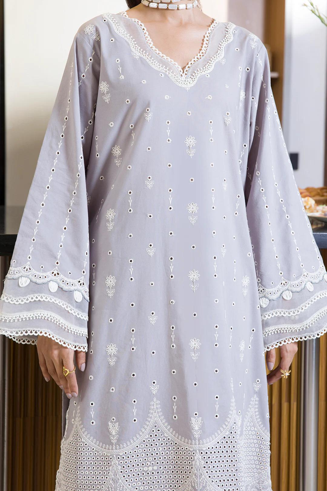 Embroidered Shirt Shalwar Dupatta - 0069 - Image 11