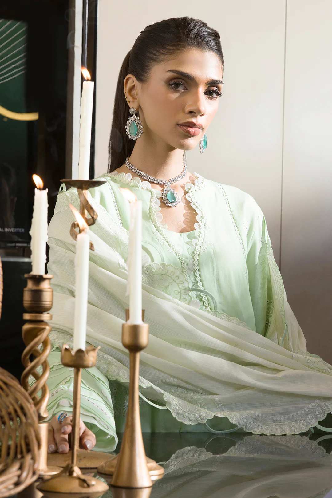 Embroidered Shirt Shalwar Dupatta - 0070 - Image 6