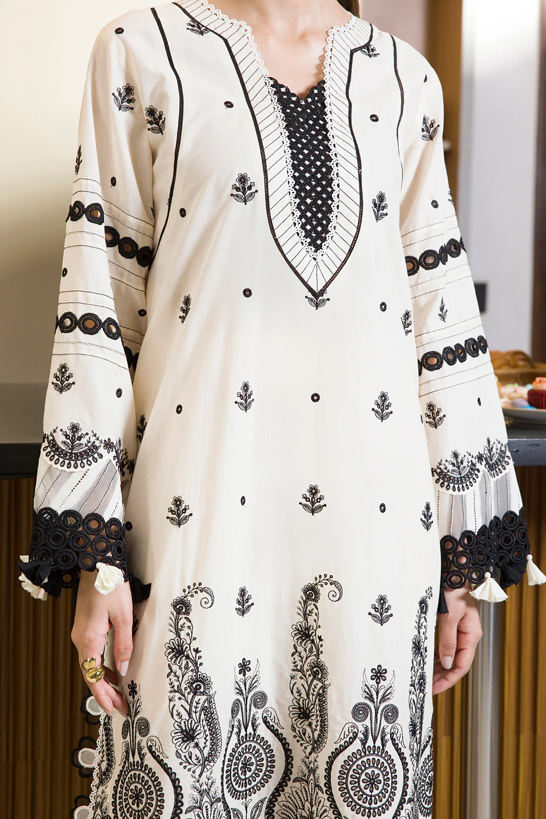 Embroidered Shirt Shalwar Dupatta - 0071 - Image 10