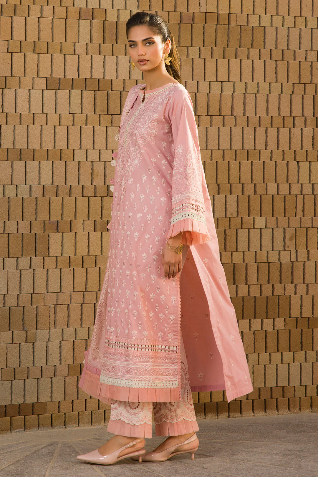 Embroidered Shirt Shalwar Dupatta - 0072 - Image 6