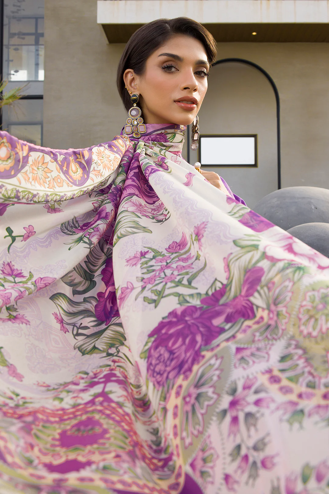 Embroidered Shirt Shalwar Dupatta - 0077 - Image 10