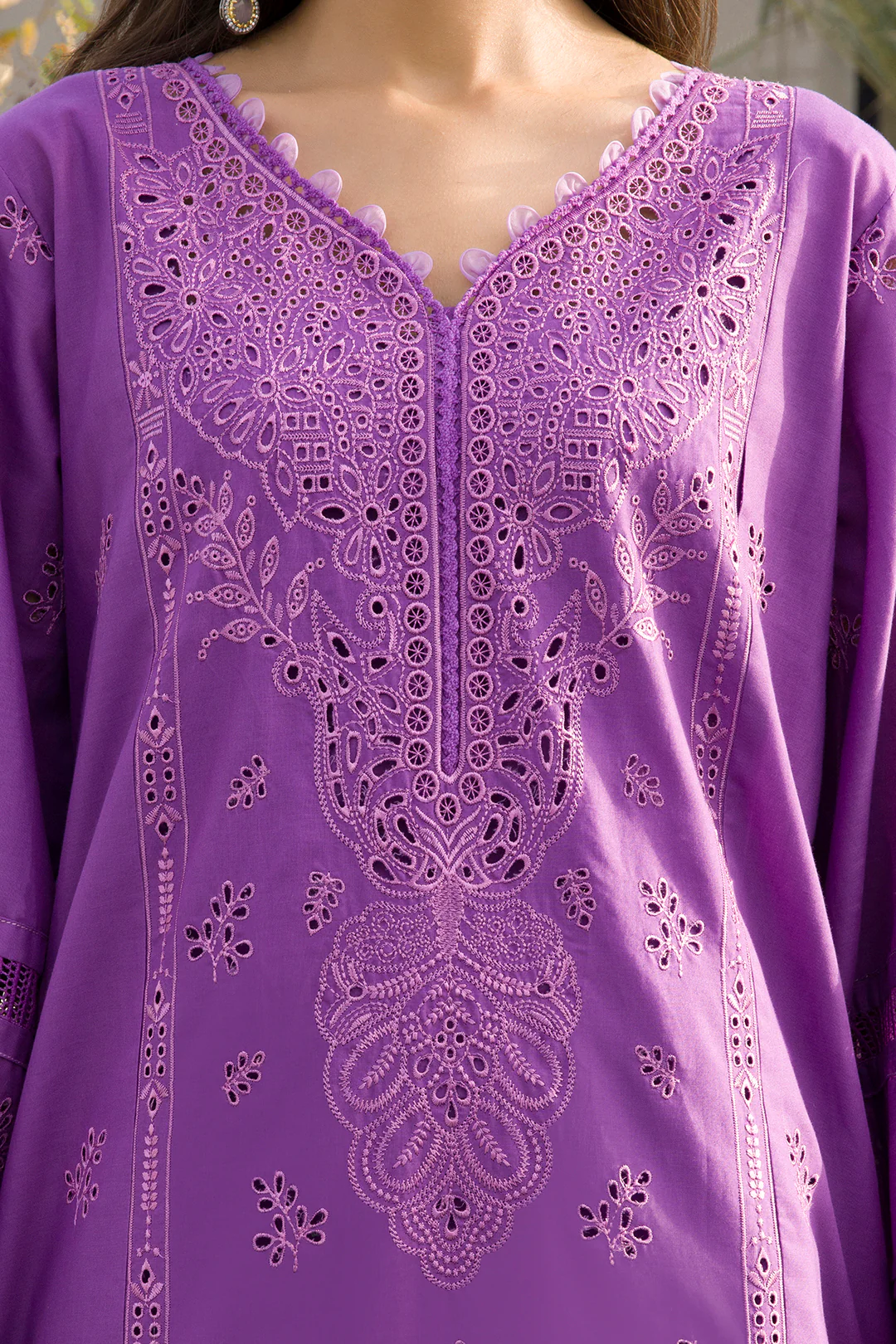 Embroidered Shirt Shalwar Dupatta - 0077 - Image 11