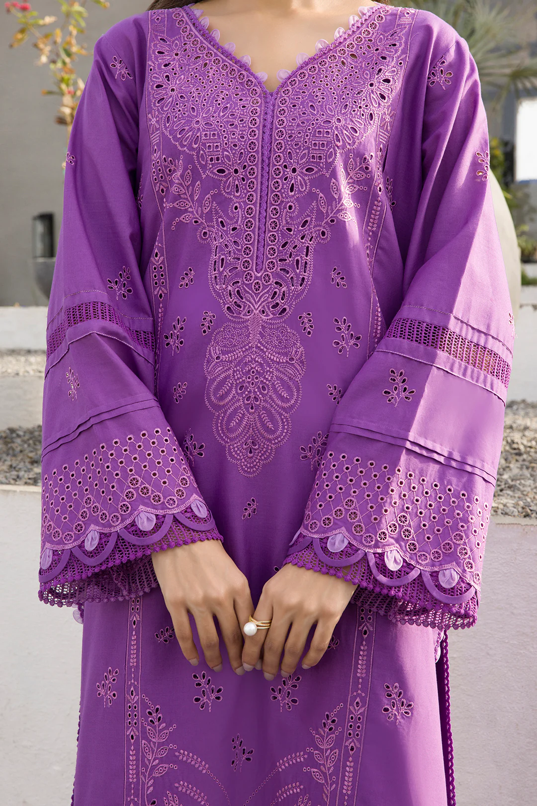 Embroidered Shirt Shalwar Dupatta - 0077 - Image 12