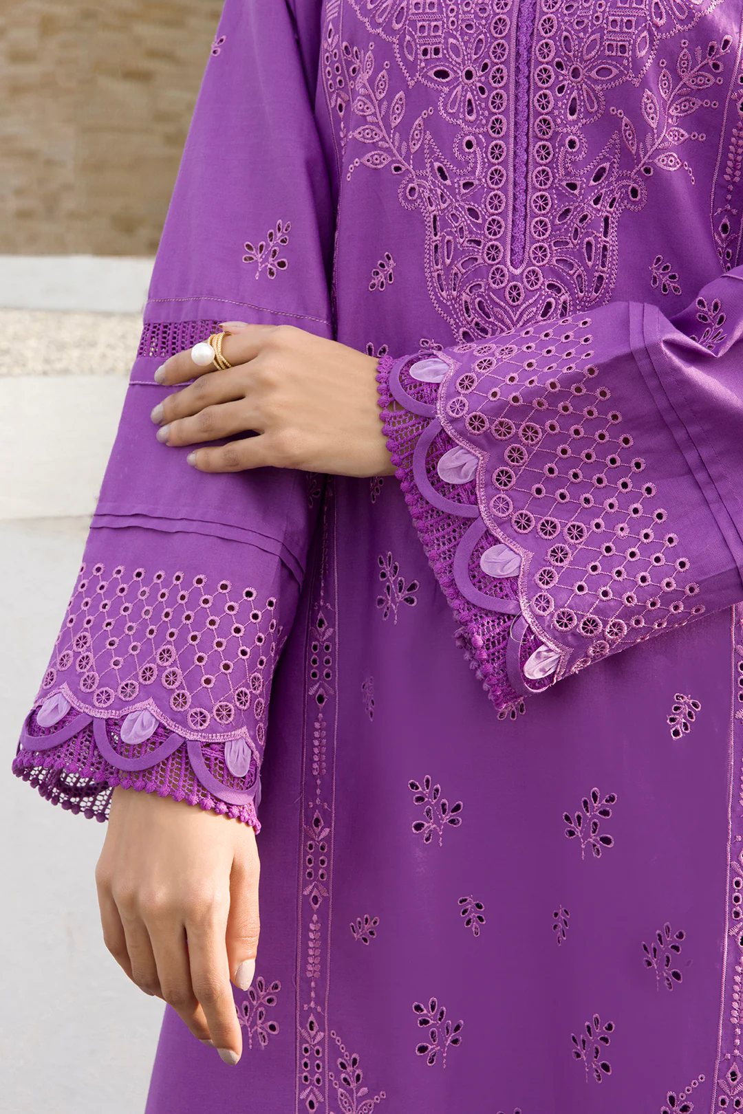 Embroidered Shirt Shalwar Dupatta - 0077 - Image 13