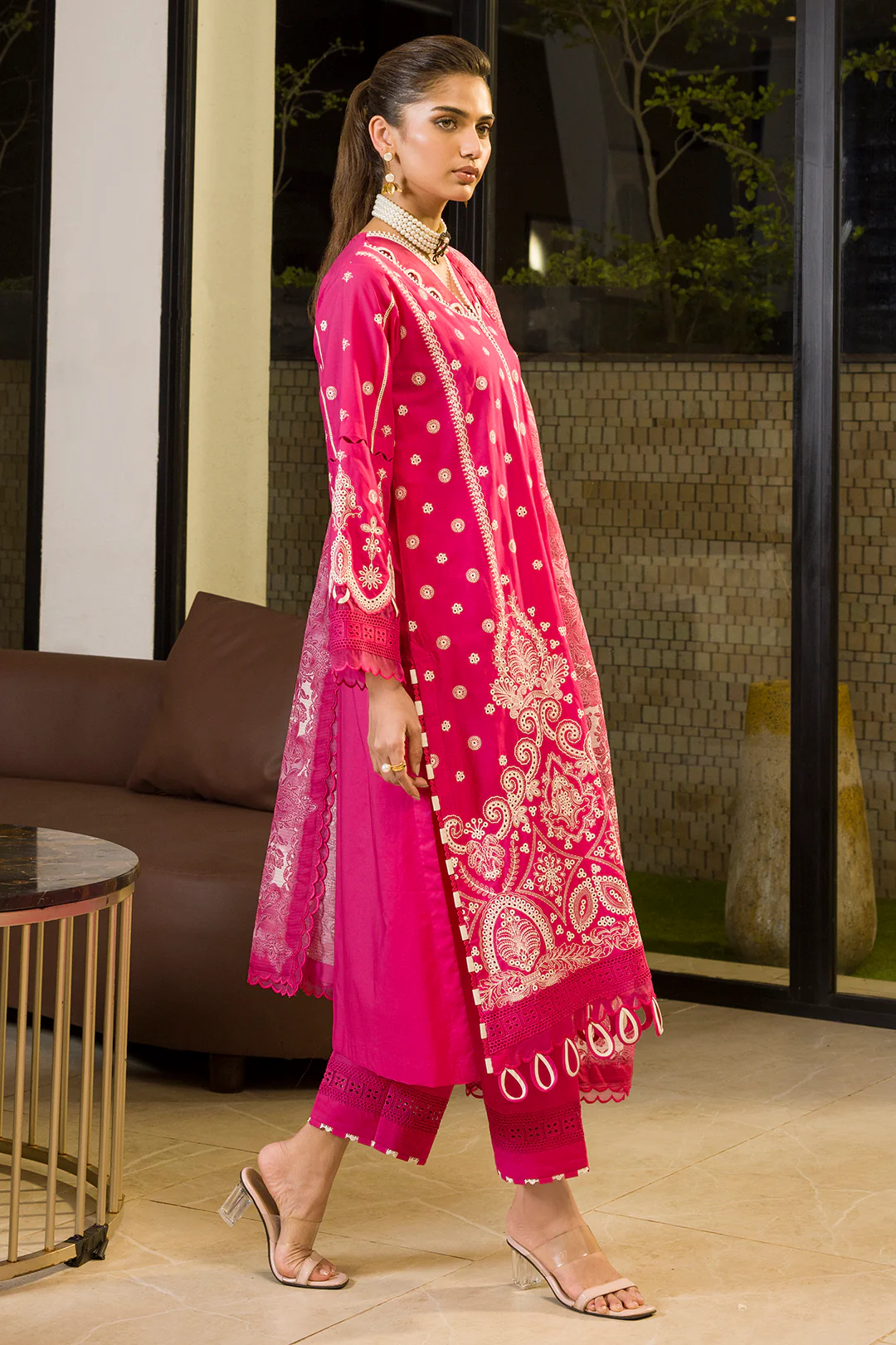 Embroidered Shirt Shalwar Dupatta - 0078 - Image 3