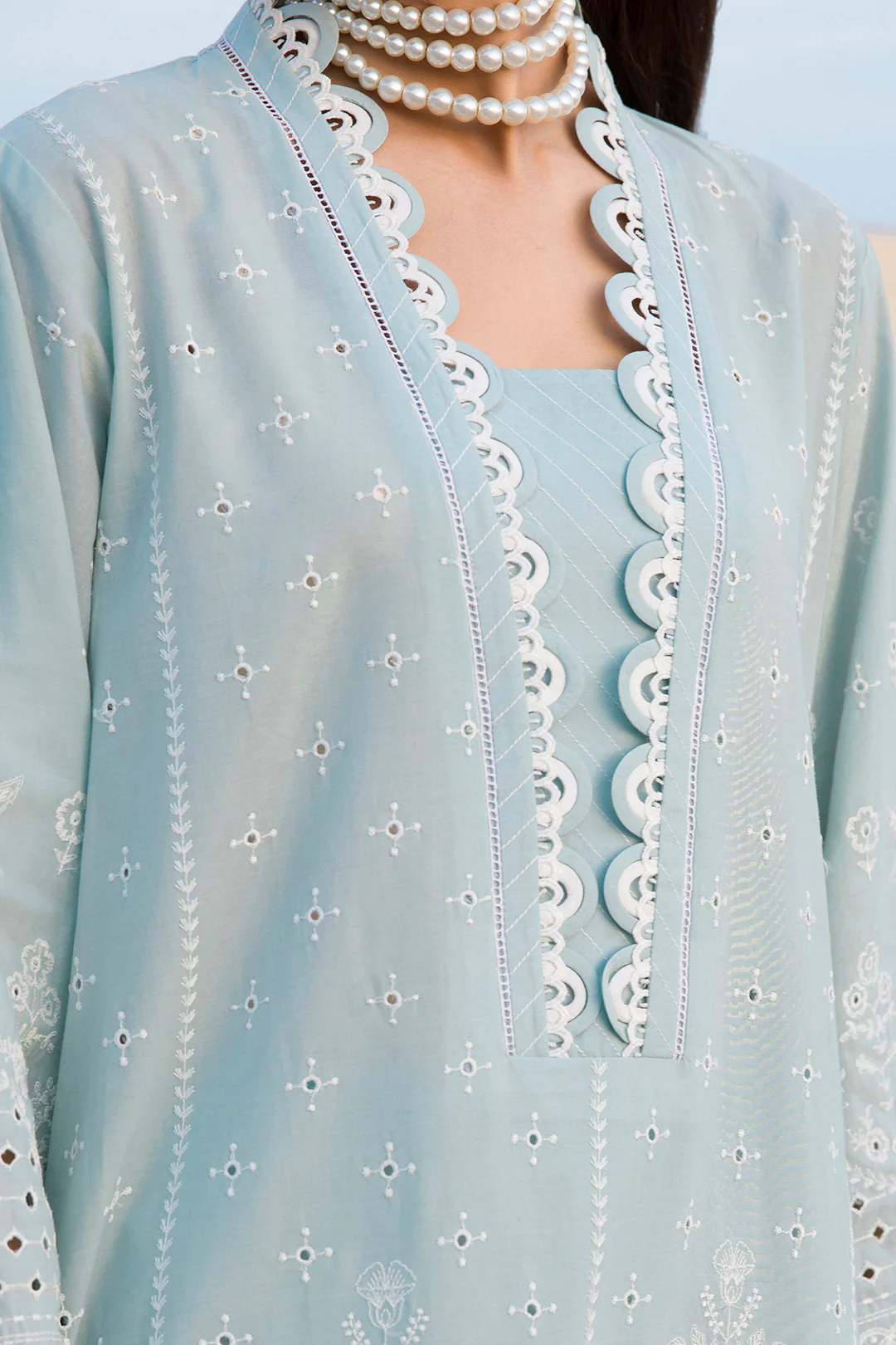 Embroidered Shirt Shalwar Dupatta - 0079 - Image 10