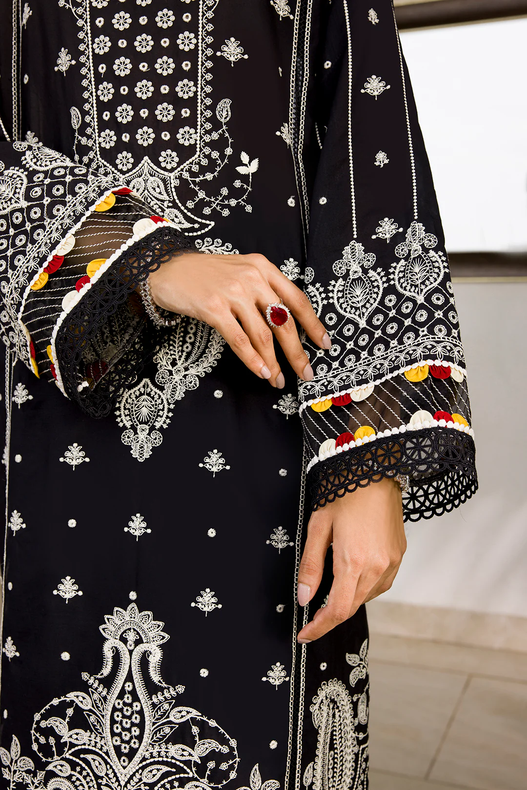 Embroidered Shirt Shalwar Dupatta - 0080 - Image 15