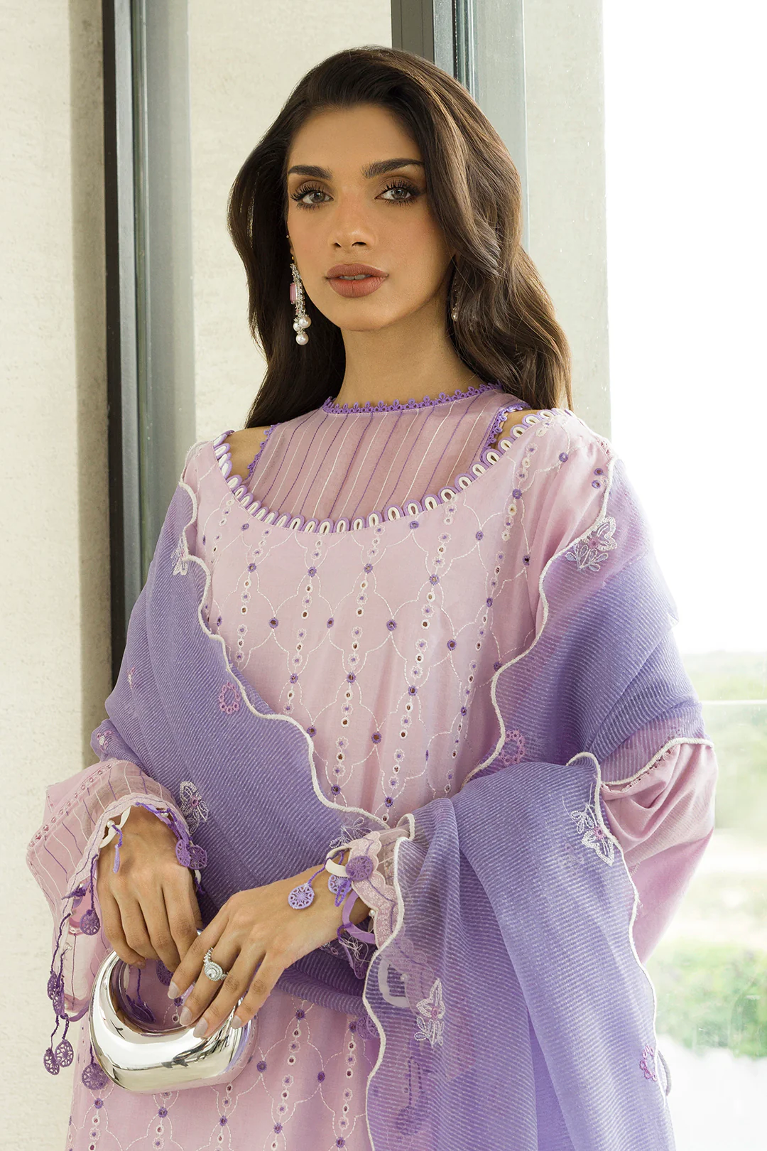 Embroidered Shirt Shalwar Dupatta - 0082 - Image 18
