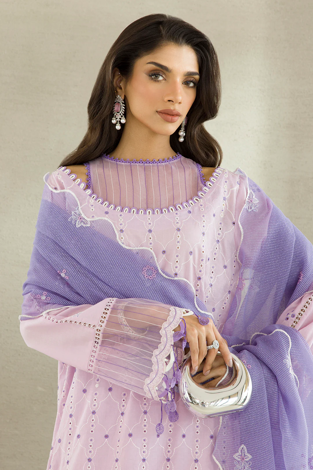 Embroidered Shirt Shalwar Dupatta - 0082 - Image 2