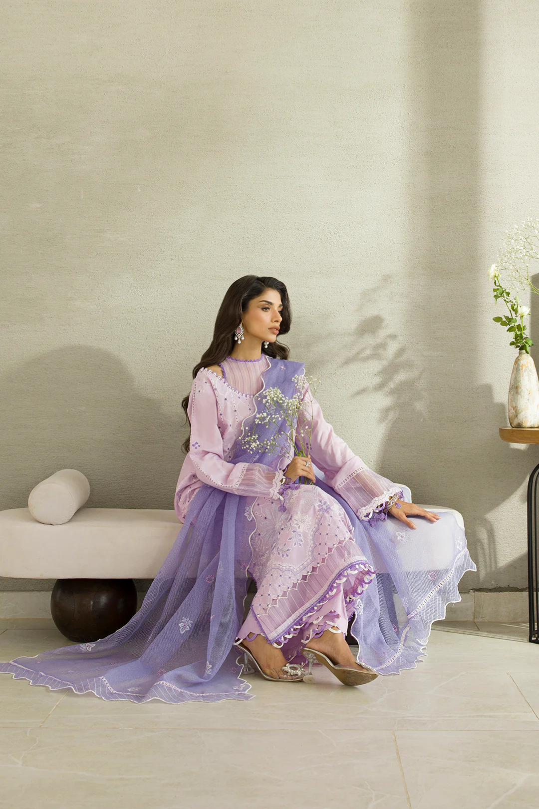 Embroidered Shirt Shalwar Dupatta - 0082 - Image 6