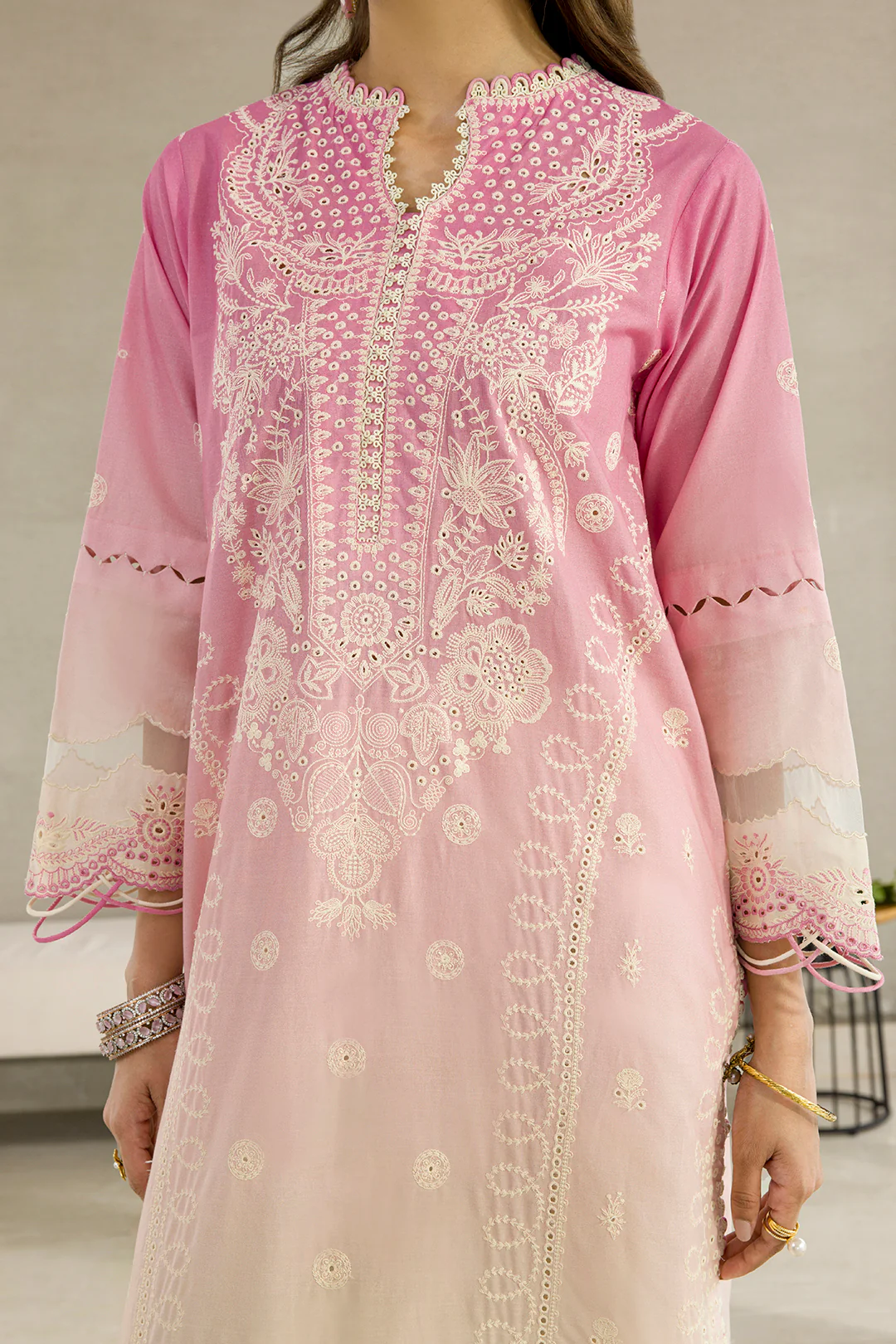 Embroidered Shirt Shalwar Dupatta - 0083 - Image 10