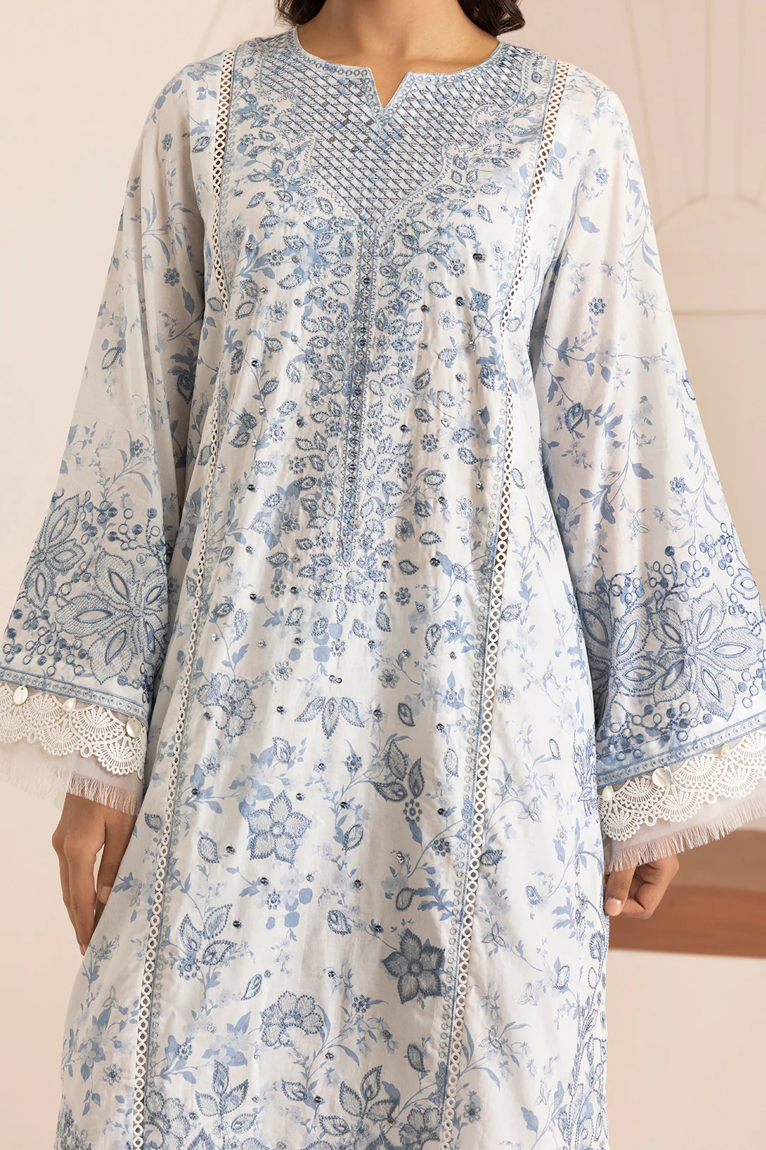 Embroidered Shirt Shalwar Dupatta - 0213 - Image 4