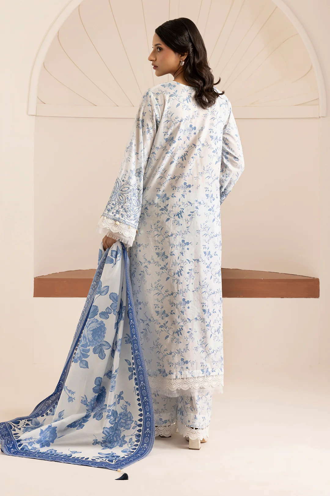 Embroidered Shirt Shalwar Dupatta - 0213 - Image 6