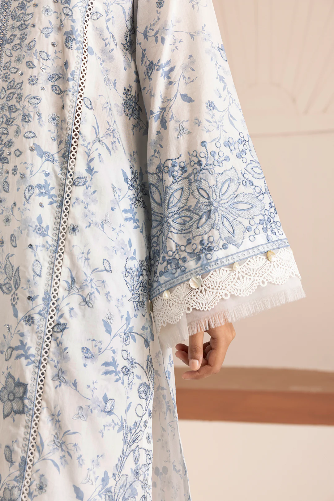 Embroidered Shirt Shalwar Dupatta - 0213 - Image 7