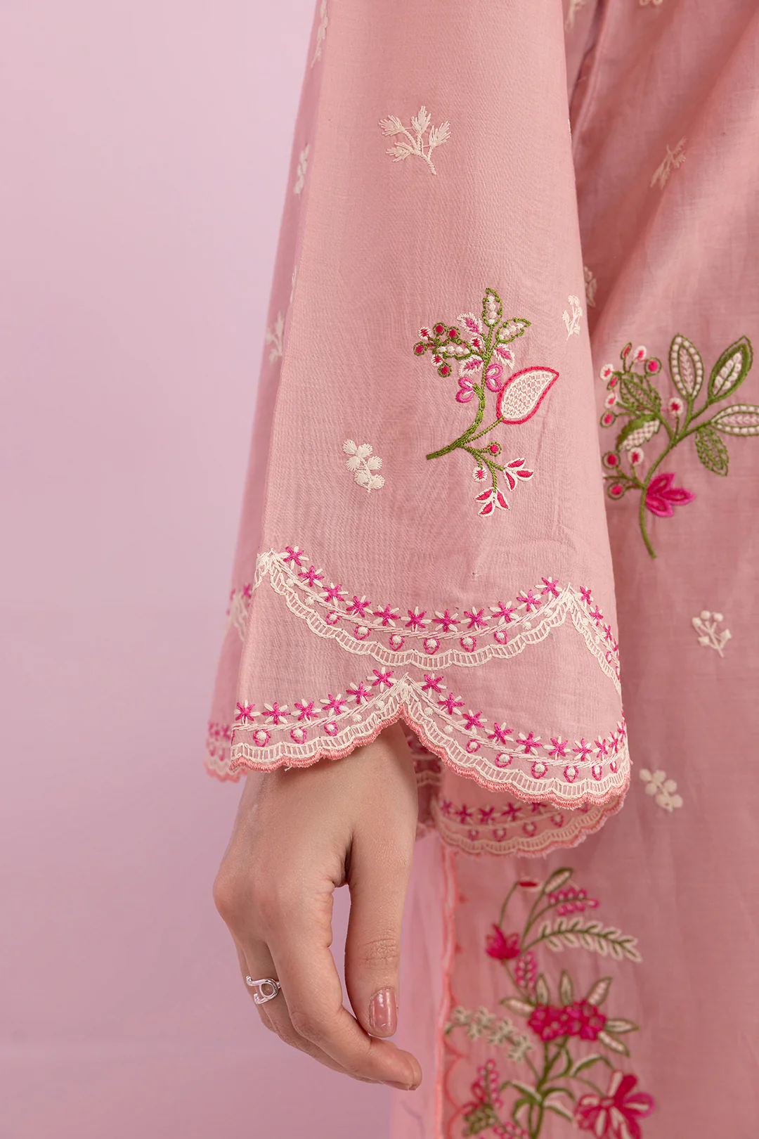 Embroidered Shirt Shalwar Dupatta - 0216 - Image 10