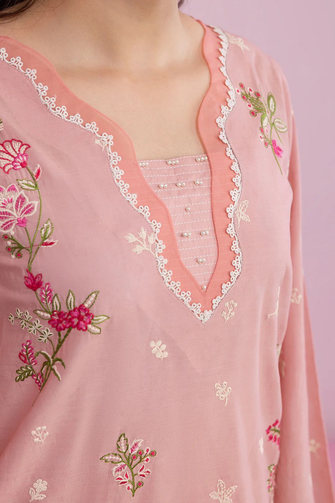 Embroidered Shirt Shalwar Dupatta - 0216 - Image 7