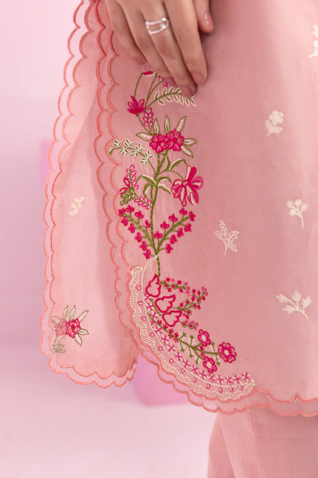 Embroidered Shirt Shalwar Dupatta - 0216 - Image 8
